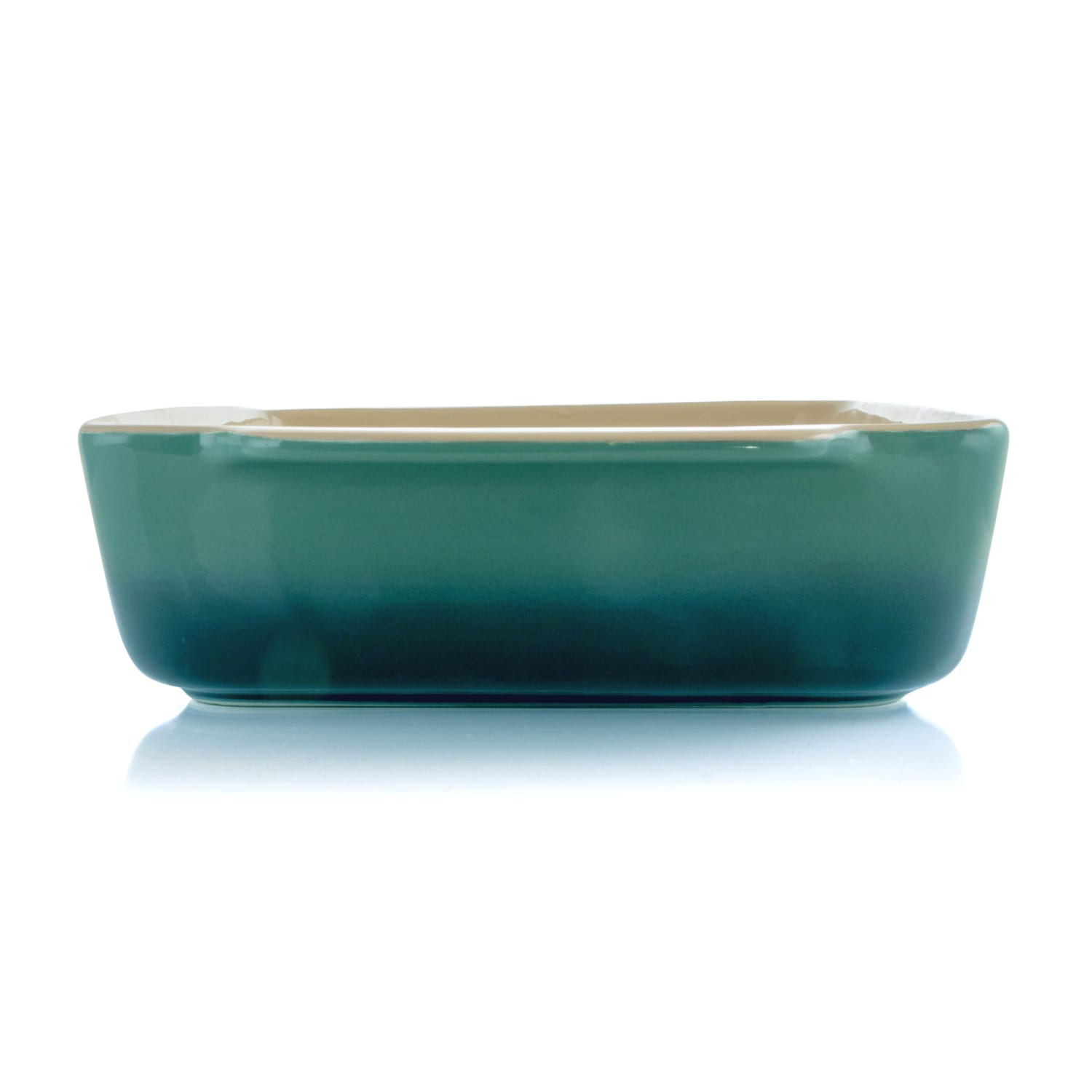 Crock-Pot Artisan 5.6-Quart Stoneware Rectangular Bake Pan, Gradient Teal - Image 4
