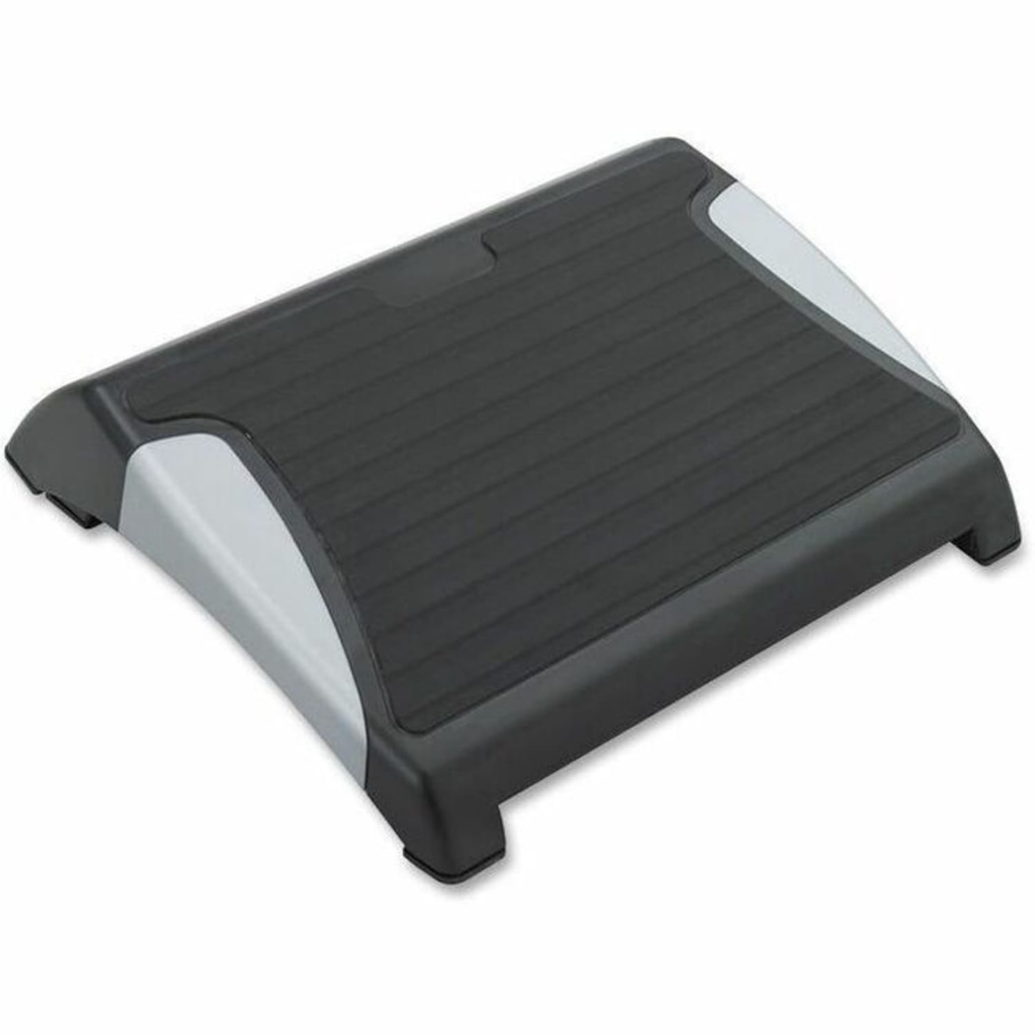Safco Restease Adjustable Footrest, 3 1/3in-5inH x 15 1/2inW x 13 3/4inD, Black/Silver - Image 3