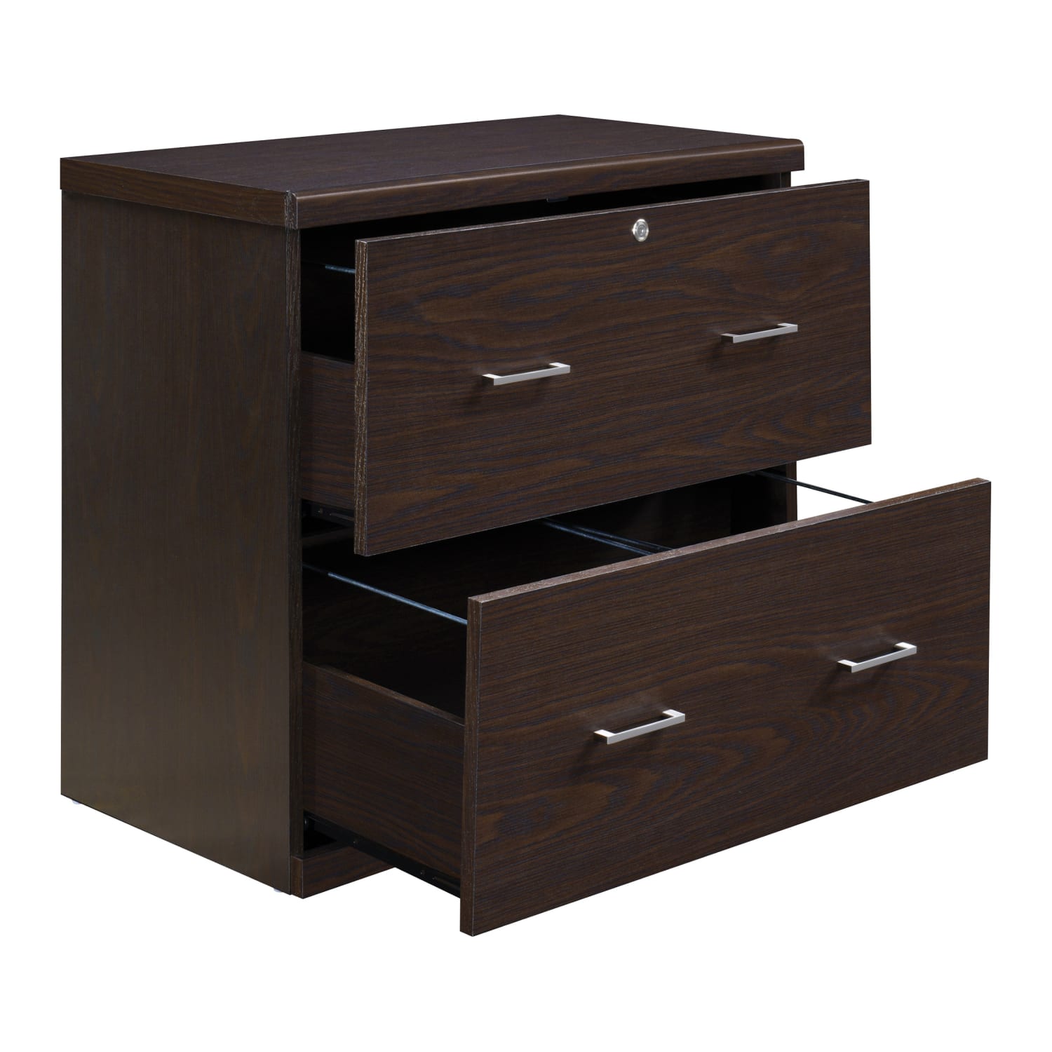 Office Star Alpine 30inW x 17inD Lateral 2-Drawer File Cabinet With Lockdowel Fastening System, Espresso - Image 3