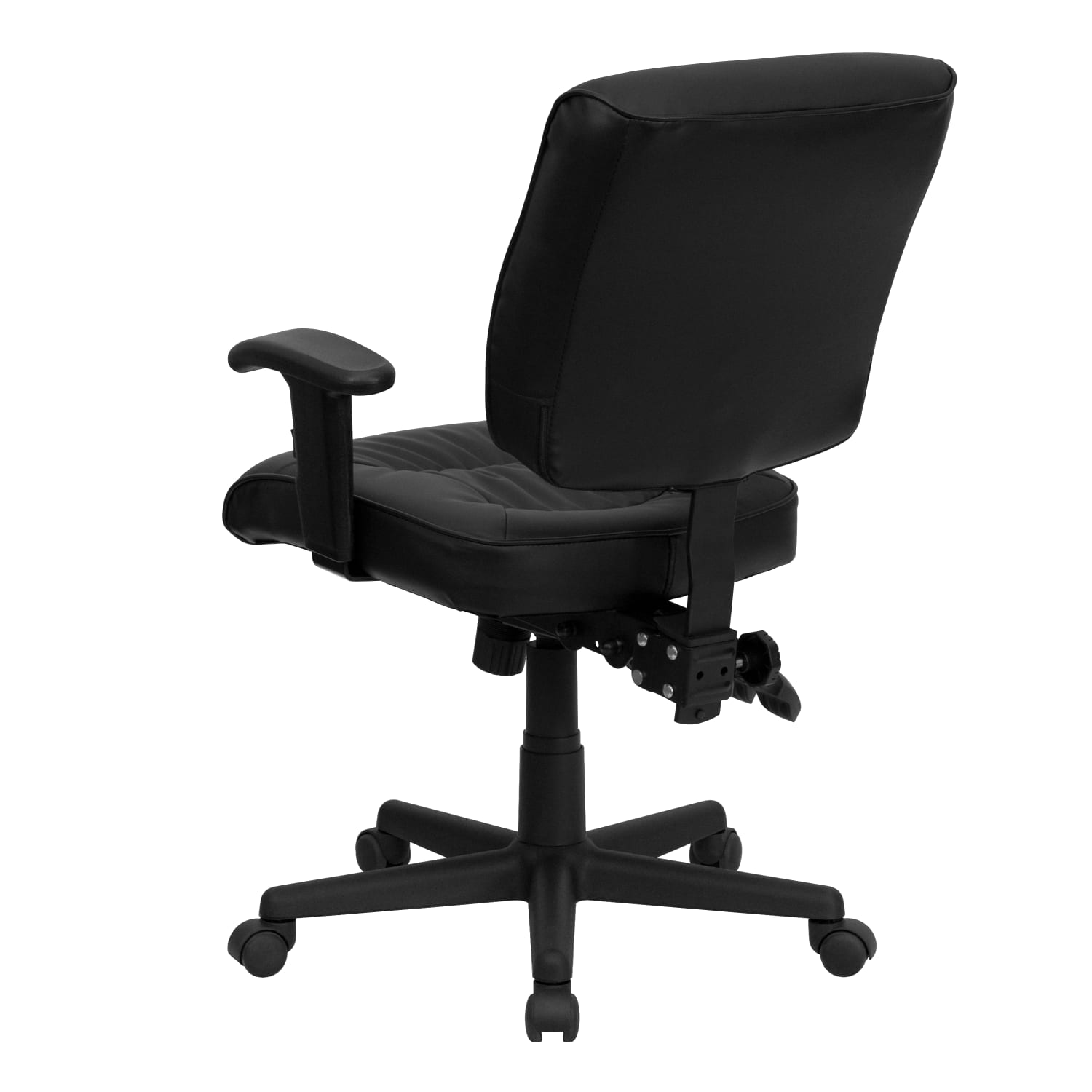 Flash Furniture LeatherSoft Faux Leather LowBack Multifunction Ergonomic Swivel Task Chair With Adjustable Arms Black PopularChairscom Flash Furniture LeatherSoft Faux Leather Low Back Multifunction Ergonomic Swivel Task Chair With Adjustable Arms Black PopularChairscom