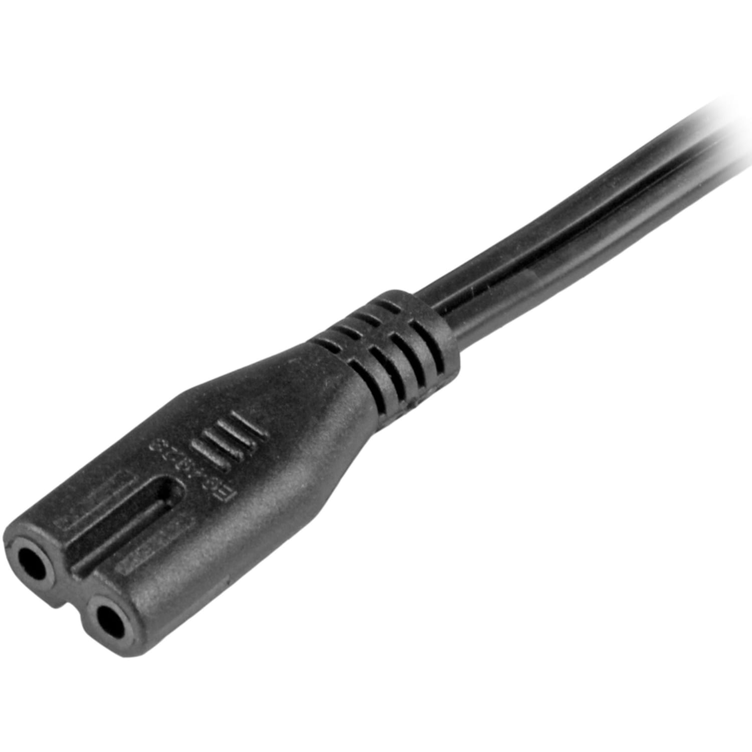 StarTech.com 10ft (3m) Laptop Power Cord, NEMA 1-15P to C7, 10A 125V, 18AWG, Laptop Replacement Power Cord, Power Brick Cable - Image 4