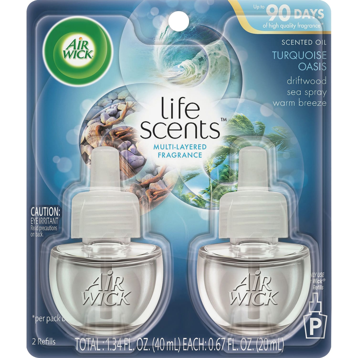 Air Wick Scented Oil Warmer Refill - Oil - 0.7 fl oz (0 quart) - Turquoise Oasis - 60 Day - Long Lasting - 2/Pack - 6 / Carton - Image 3