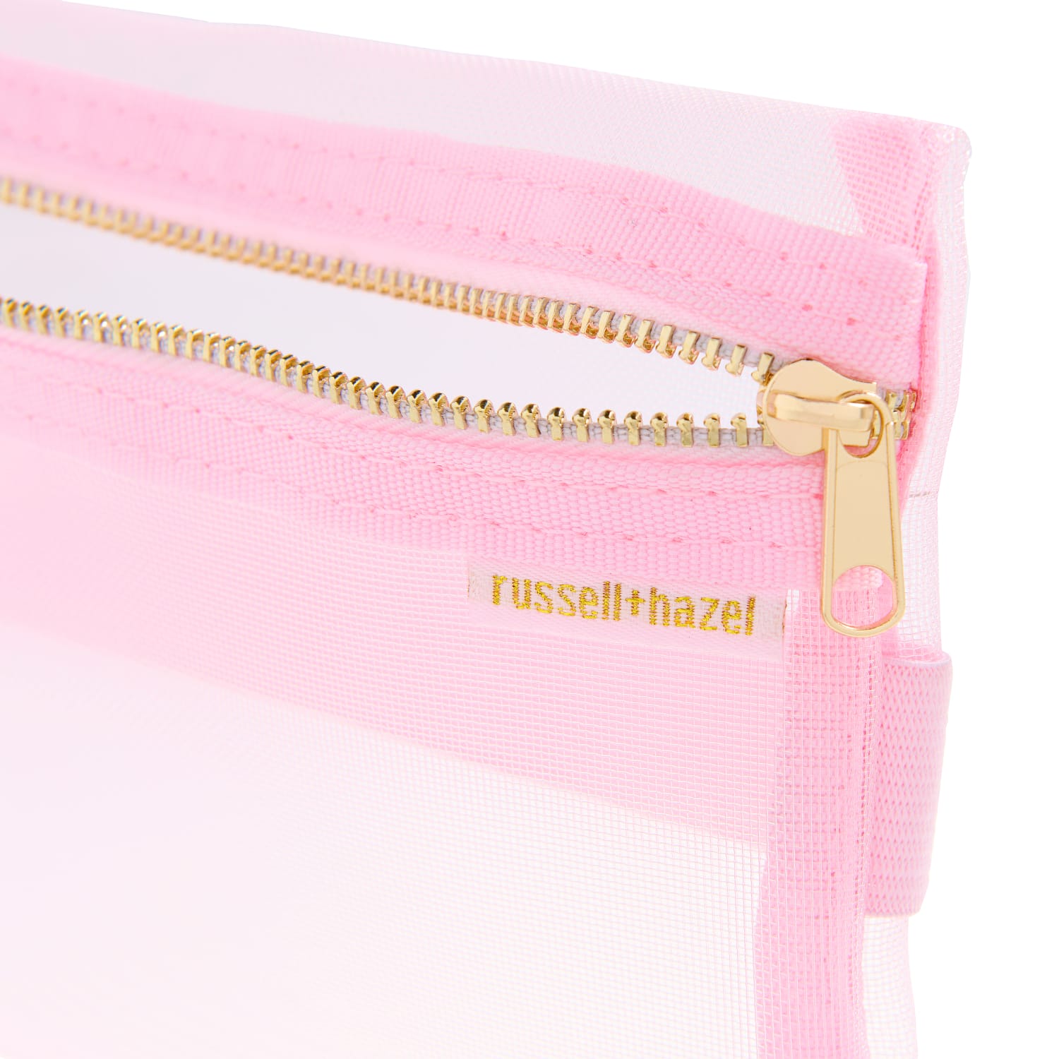 Russell & Hazel Mesh Pencil Case, 8-1/2in x 5in, Blush - Image 3