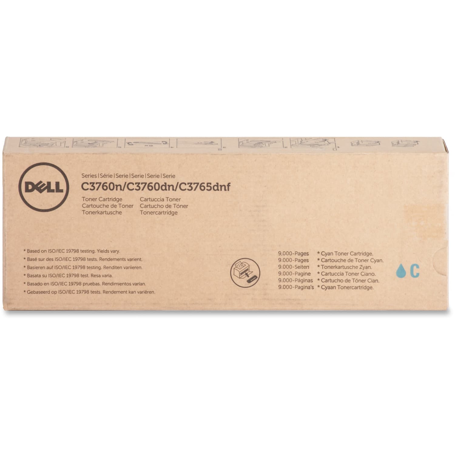 Dell 1M4KP Cyan High Yield Toner Cartridge - Image 3