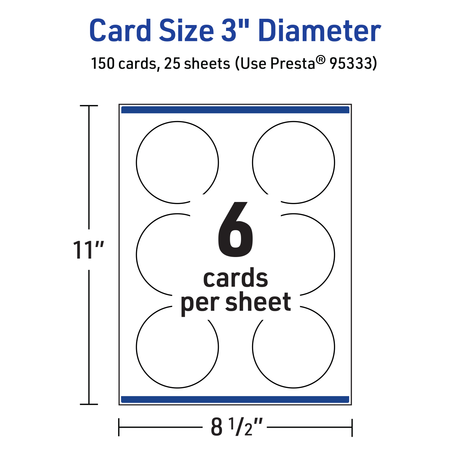 Avery Printable Note Cards With Sure Feed Technology, 3in Round, Glossy White, Pack Of 150 - Image 6