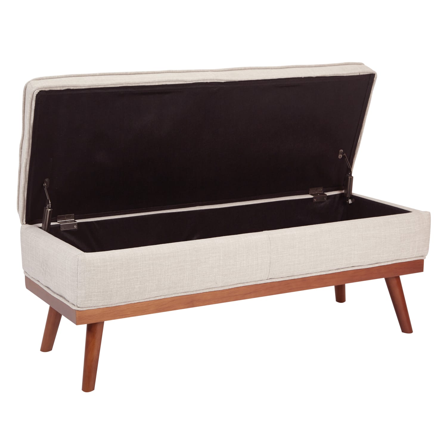 Ave Six Katheryn Storage Bench, Gray/Light Espresso - Image 3