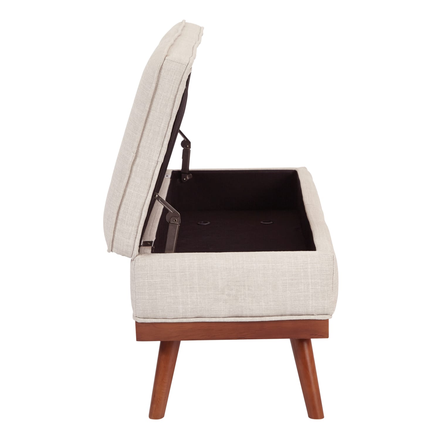 Ave Six Katheryn Storage Bench, Gray/Light Espresso - Image 5