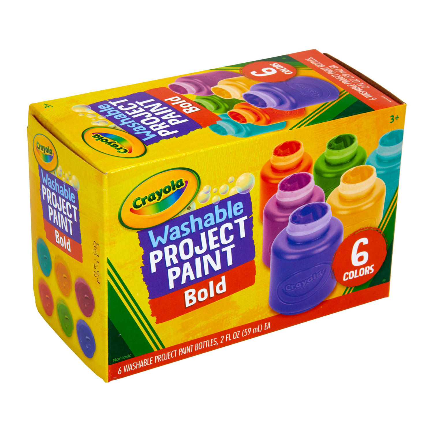 Crayola Washable Project Paints, 2 Oz, Bold, Pack Of 6 Paints, Set Of 6 Packs - Image 3