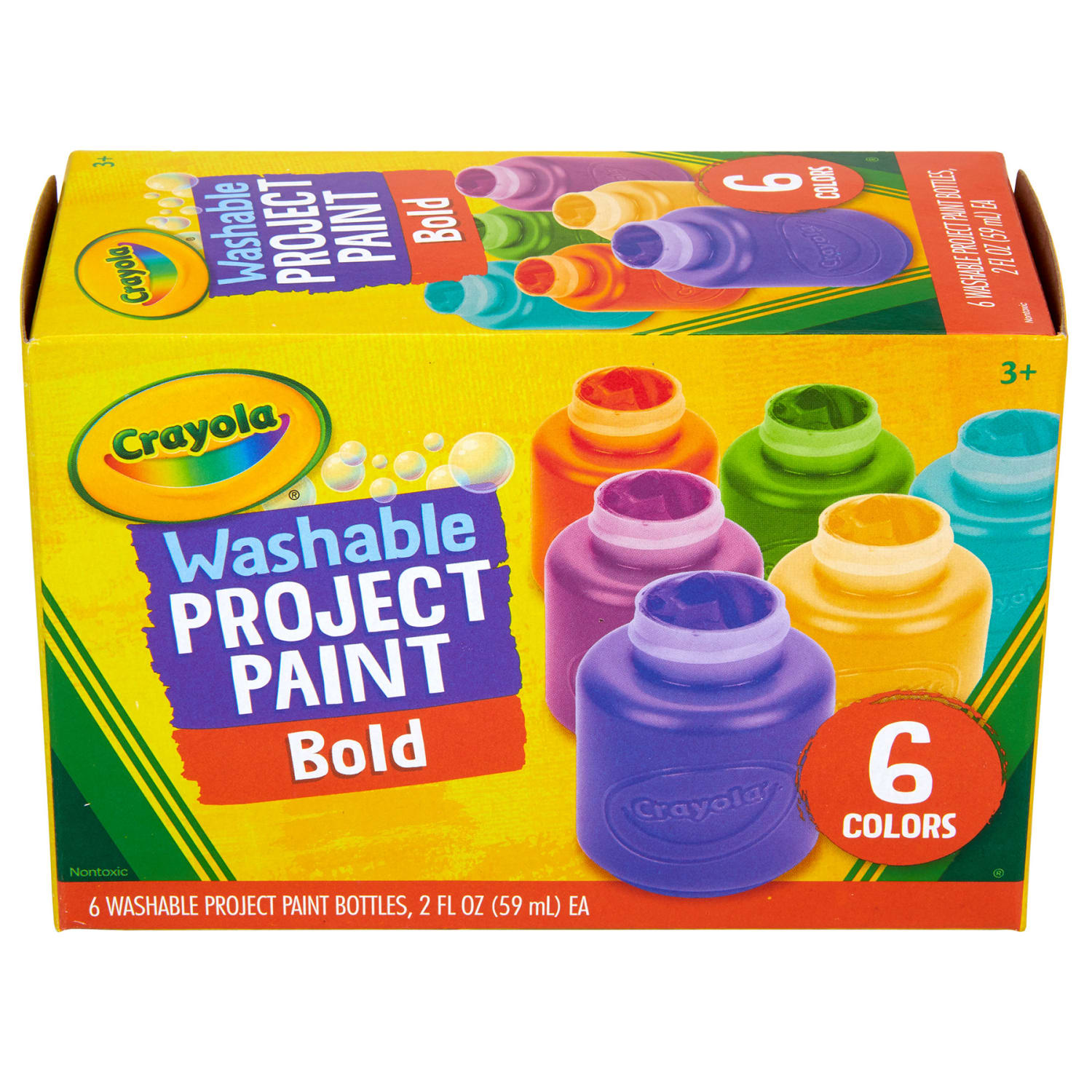 Crayola Washable Project Paints, 2 Oz, Bold, Pack Of 6 Paints, Set Of 6 Packs - Image 6