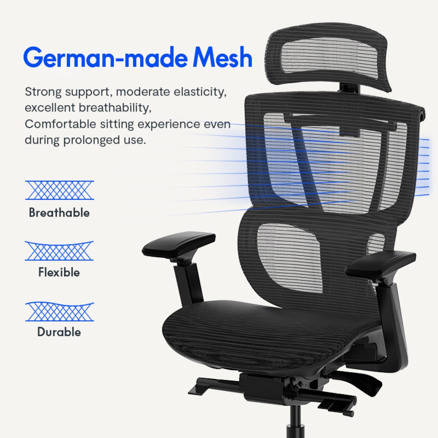 FlexiSpot C7 Ergonomic Mesh High-Back Office Chair, Black, C7BMESH - Image 5