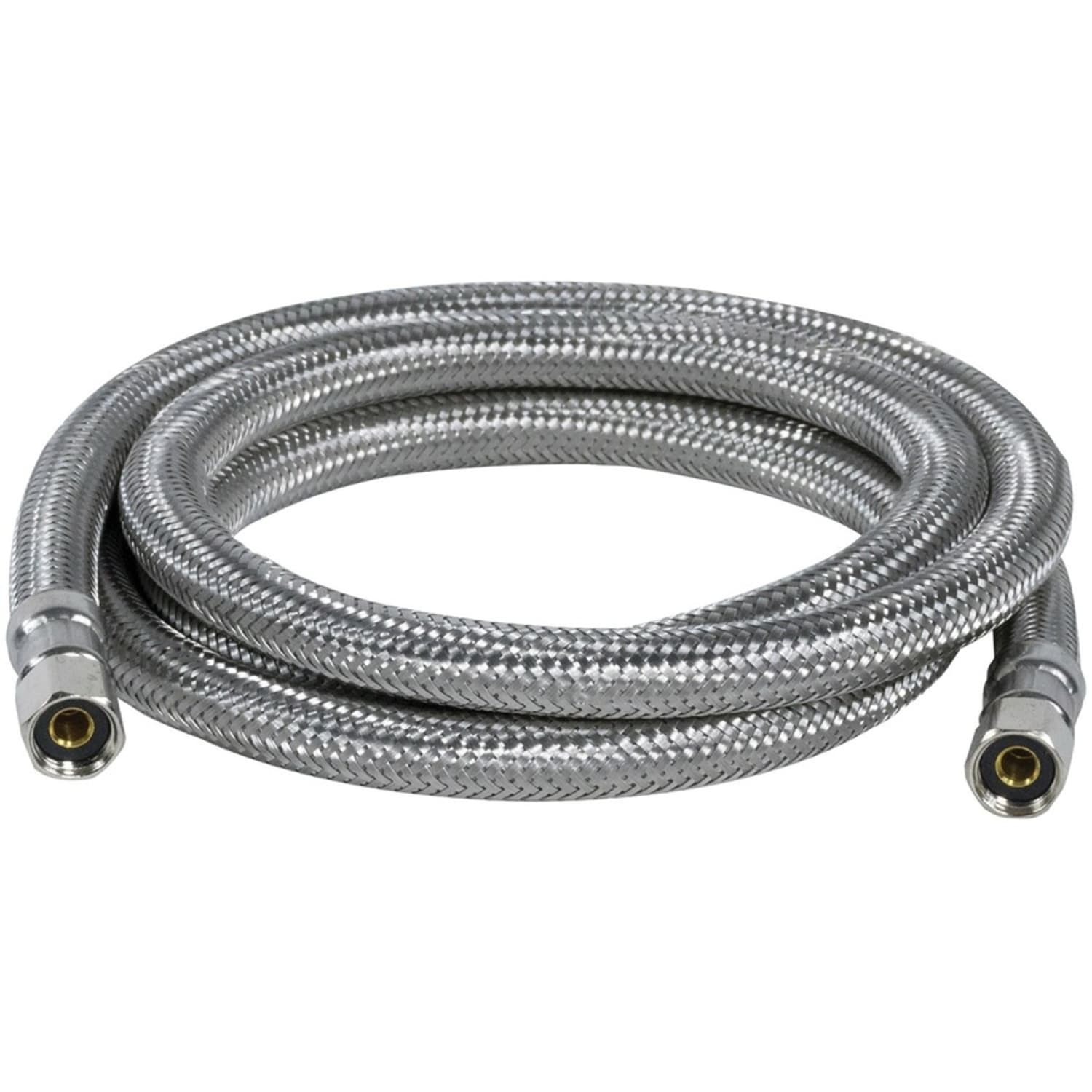 Certified Appliance Accessories Braided Stainless Steel Ice Maker Connector - 84in - Silver, Stainless Steel - Polyester, Polyvinyl Chloride (PVC), Stainless Steel, Vinyl - Image 3