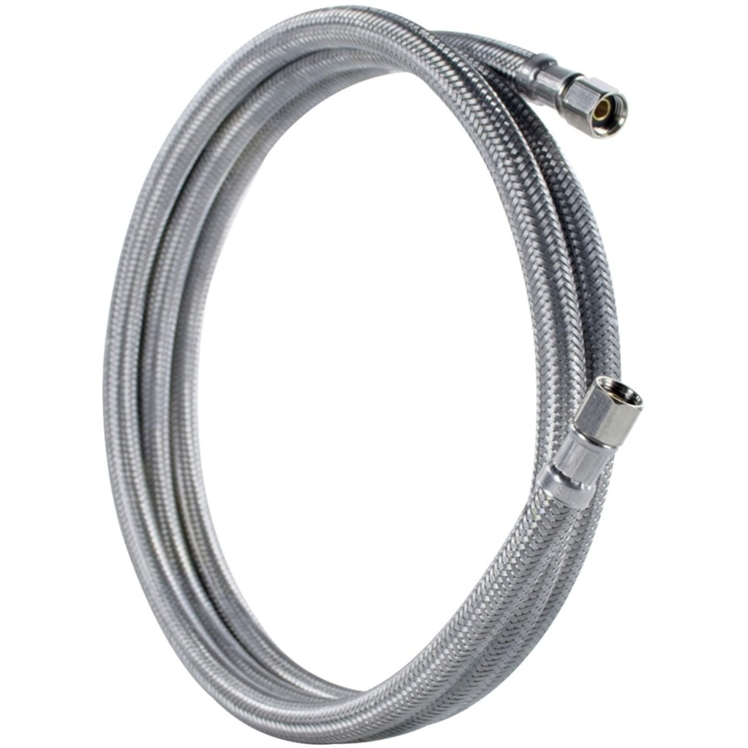 Certified Appliance Accessories Braided Stainless Steel Ice Maker Connector - 84in - Silver, Stainless Steel - Polyester, Polyvinyl Chloride (PVC), Stainless Steel, Vinyl - Image 6