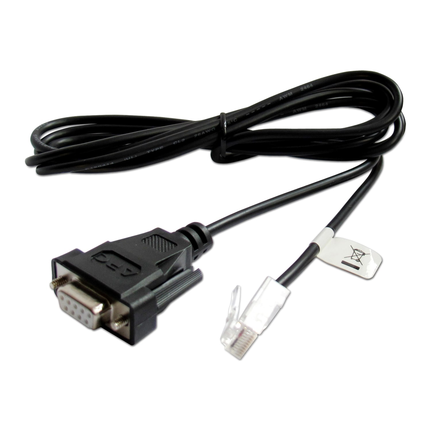 APC by Schneider Electric UPS Communications Cable Smart Signalling 6ft/2m - DB9 to RJ45 - 6.56 ft DB-9/RJ-45 Data Transfer Cable for UPS, Desktop Computer, Workstation, Server - First End: 1 x RJ-45 Network - Male - Image 3