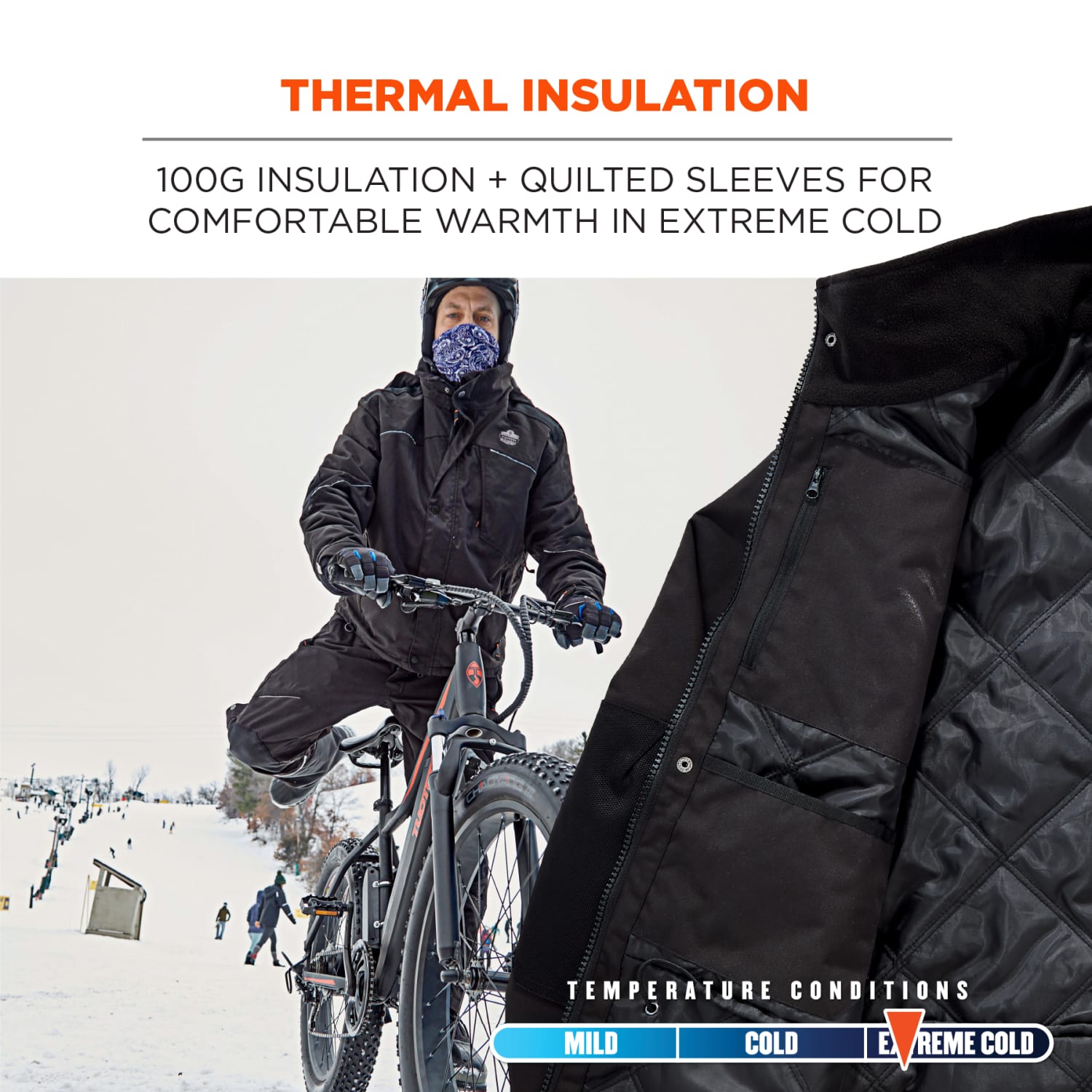 Ergodyne N-Ferno 6467 Winter Work Jacket, Medium, Black - Image 5