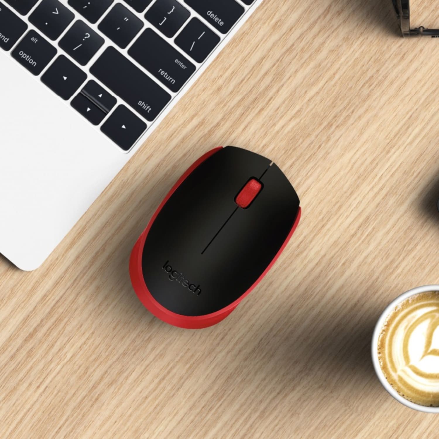Logitech M170 Wireless Compact Mouse (Red) - Optical - Wireless - Radio Frequency - 2.40 GHz - Red - USB - 910004941 - Image 4