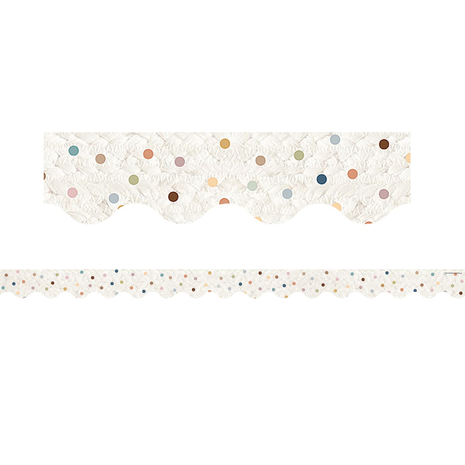 Teacher Created Resources Scalloped Border Trim, Everyone Is Welcome Dots, 35ft Per Pack, Set Of 6 Packs - Image 3