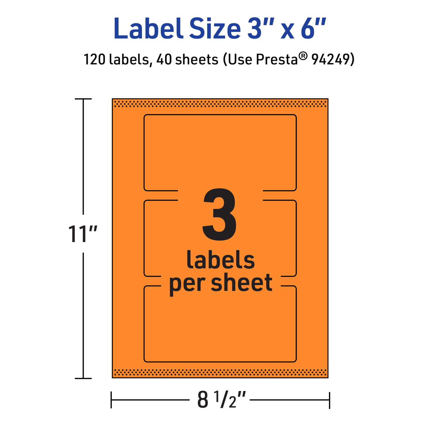 Avery Print-To-The-Edge Labels With Sure Feed Technology, 94249-BOP40, Rectangle, 3in x 6in, Matte Bright Orange, Pack of 120 - Image 6