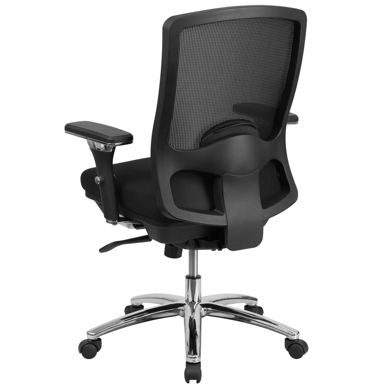 Flash Furniture HERCULES 247 Intensive Mesh MidBack Big And Tall Chair With Synchro Tilt BlackChrome PopularChairscom Flash Furniture HERCULES 24 7 Intensive Mesh Mid Back Big And Tall Chair With Synchro Tilt BlackChrome PopularChairscom