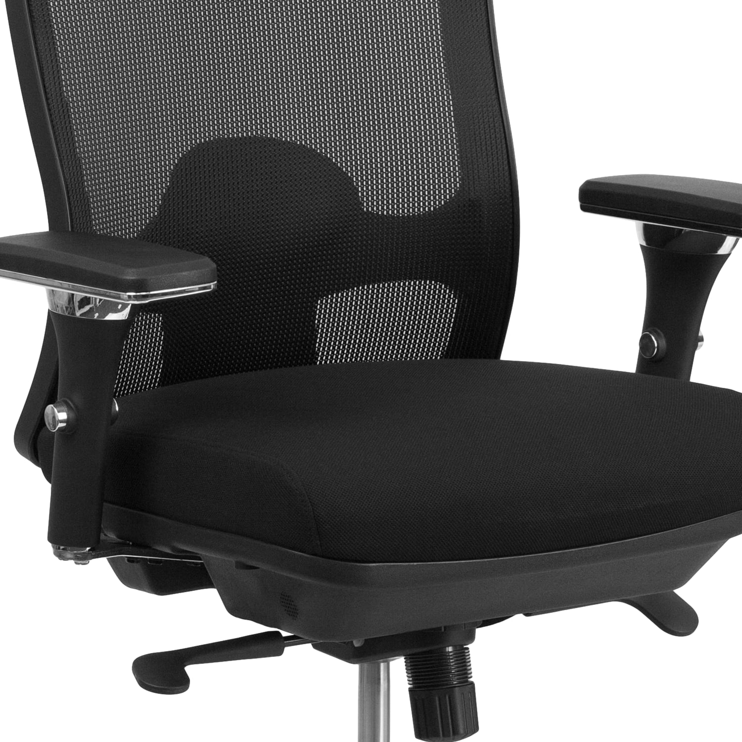Flash Furniture HERCULES 247 Intensive Mesh MidBack Big And Tall Chair With Synchro Tilt BlackChrome PopularChairscom Flash Furniture HERCULES 24 7 Intensive Mesh Mid Back Big And Tall Chair With Synchro Tilt BlackChrome PopularChairscom