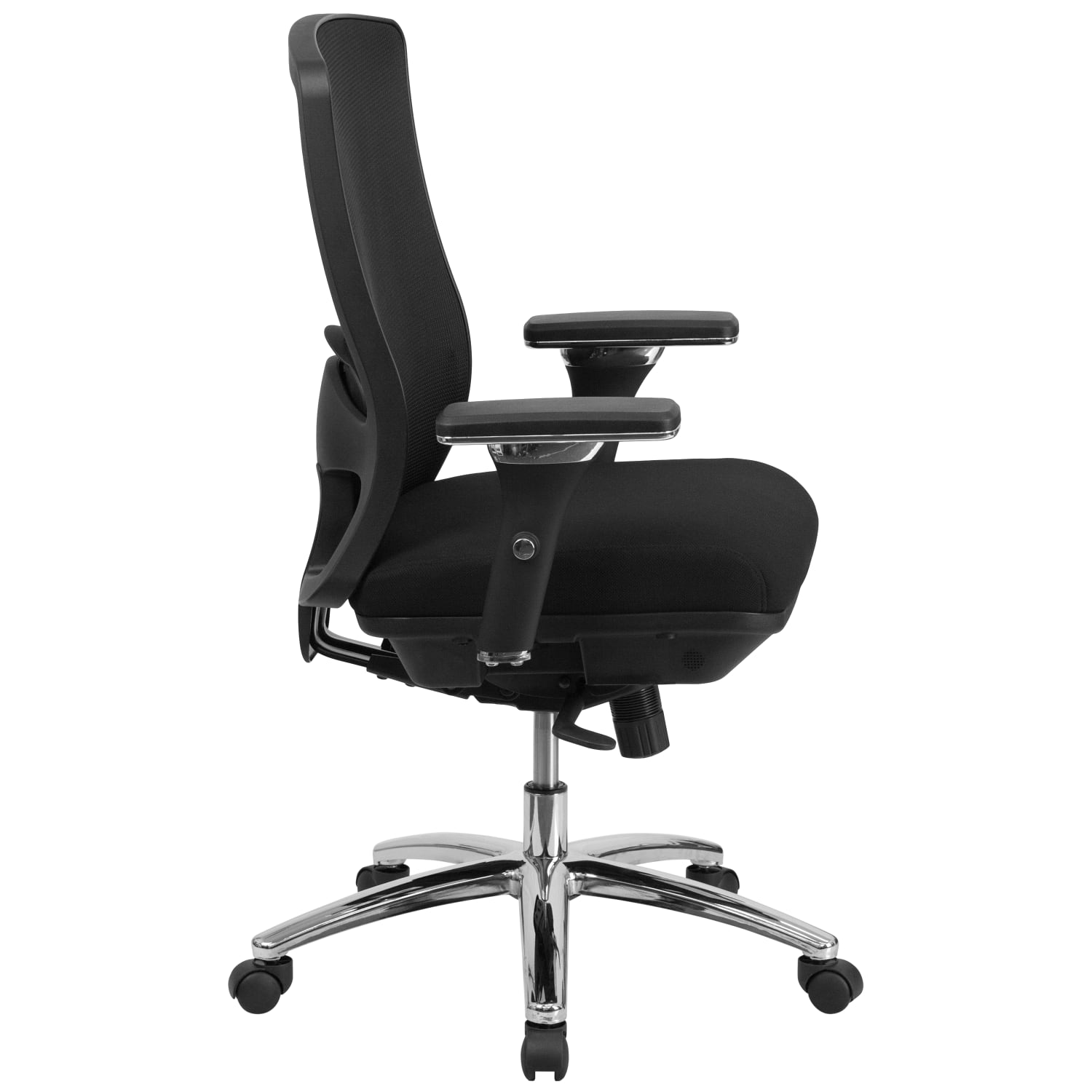 Flash Furniture HERCULES 247 Intensive Mesh MidBack Big And Tall Chair With Synchro Tilt BlackChrome PopularChairscom Flash Furniture HERCULES 24 7 Intensive Mesh Mid Back Big And Tall Chair With Synchro Tilt BlackChrome PopularChairscom