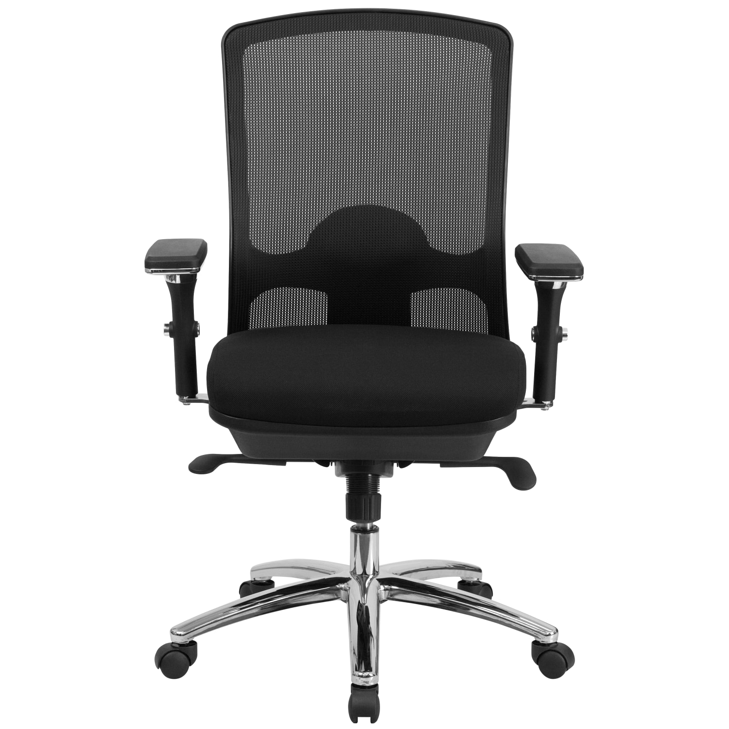 Flash Furniture HERCULES 247 Intensive Mesh MidBack Big And Tall Chair With Synchro Tilt BlackChrome PopularChairscom Flash Furniture HERCULES 24 7 Intensive Mesh Mid Back Big And Tall Chair With Synchro Tilt BlackChrome PopularChairscom