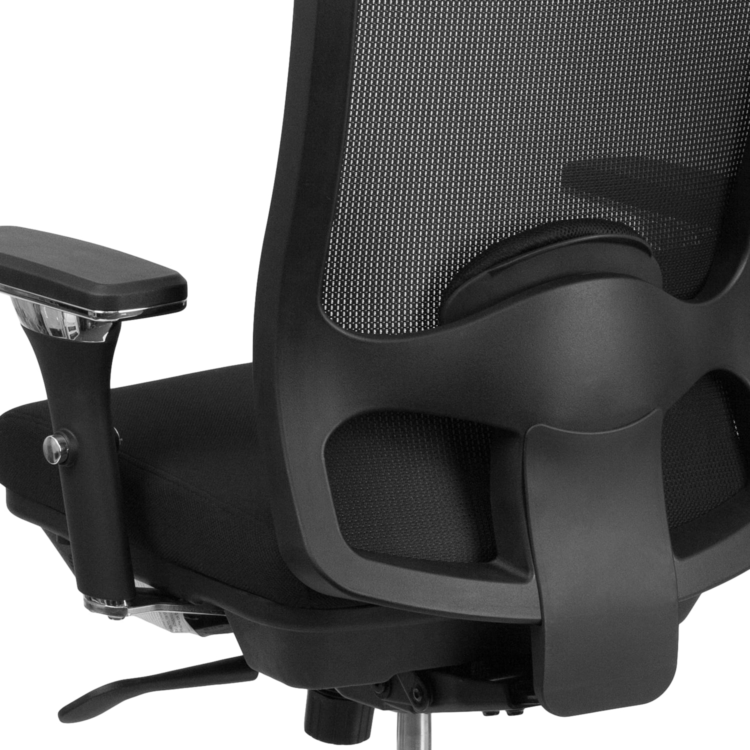 Flash Furniture HERCULES 247 Intensive Mesh MidBack Big And Tall Chair With Synchro Tilt BlackChrome PopularChairscom Flash Furniture HERCULES 24 7 Intensive Mesh Mid Back Big And Tall Chair With Synchro Tilt BlackChrome PopularChairscom