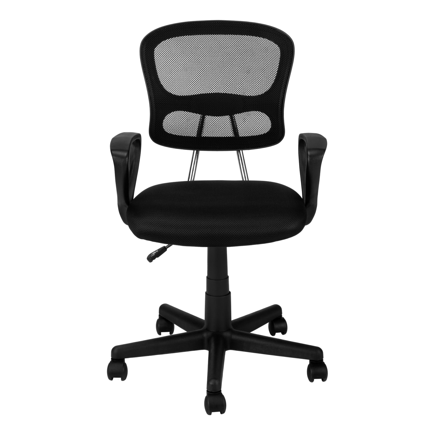 Monarch Specialties Bryce Ergonomic Fabric Mid-Back Office Chair, Black - Image 4