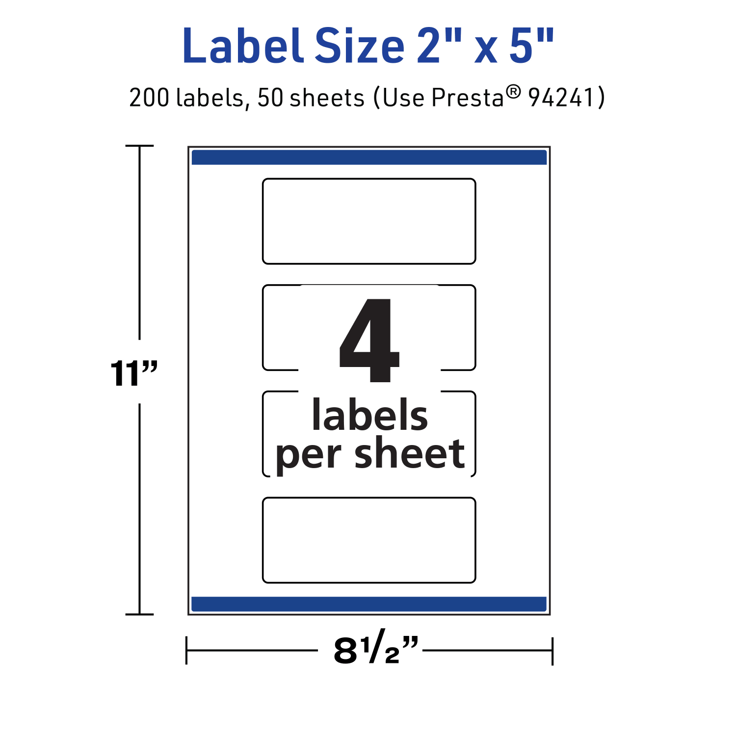 Avery Print-To-The-Edge TrueBlock Labels With Sure Feed, 94241-TWMP50, Rectangle, 2in x 5in, Matte White, Pack Of 200 - Image 6