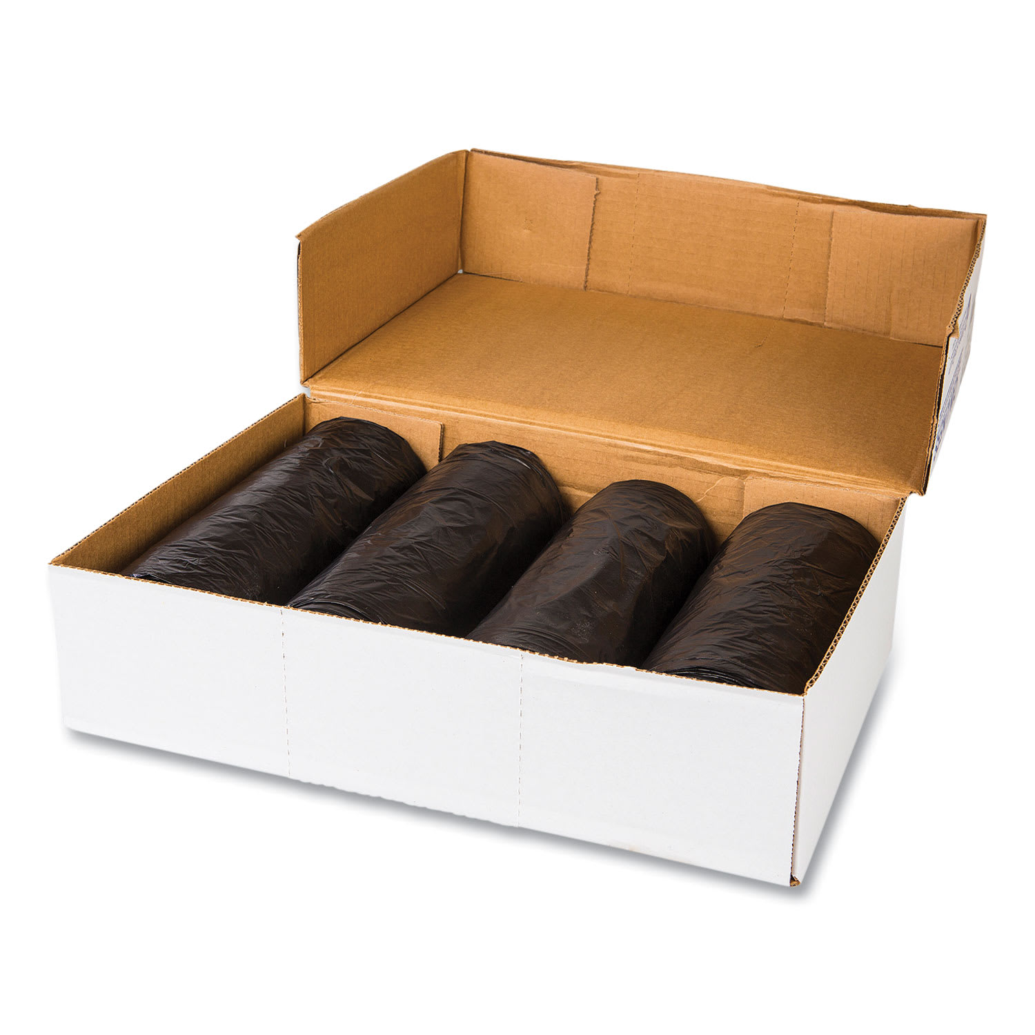 Inteplast Group High-Density Commercial Can Liners, 33 gal, 22 mic, 33in x 40in, Black, Interleaved Roll, 25 Bags/Roll, 10 Rolls/Carton - Image 3