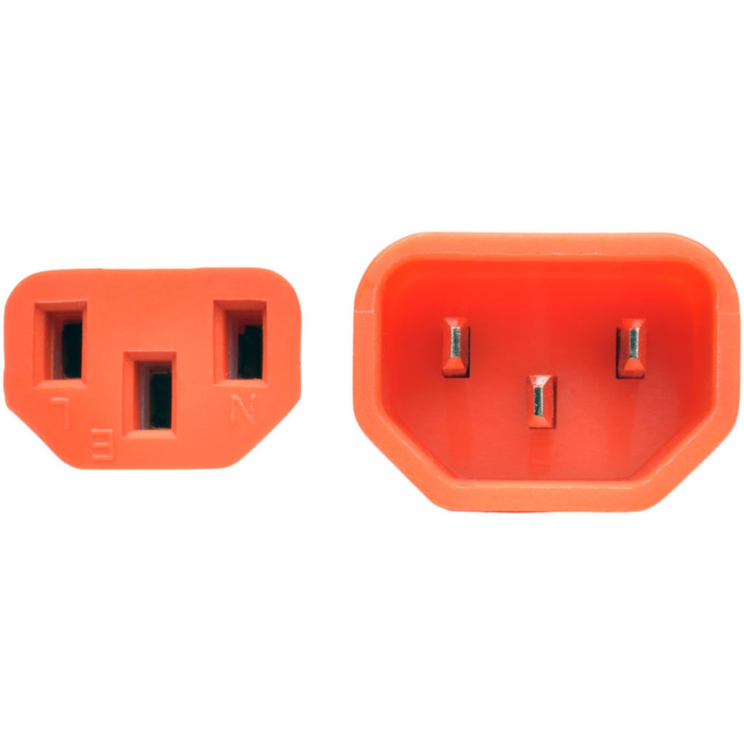 Eaton Tripp Lite Series Heavy-Duty PDU Power Cord, C13 to C14 - 15A, 250V, 14 AWG, 2 ft. (0.61 m), Orange - Power cable - IEC 60320 C14 to power IEC 60320 C13 - 250 V - 15 A - 2 ft - molded - orange - Image 4