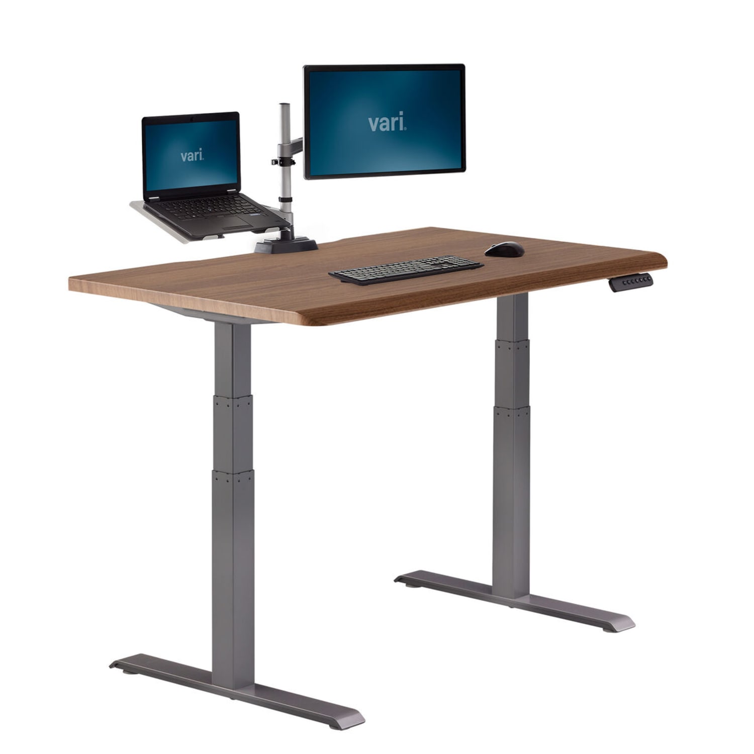 VARI Electric Standing Desk With ComfortEdge, 48inW, Walnut - Image 4
