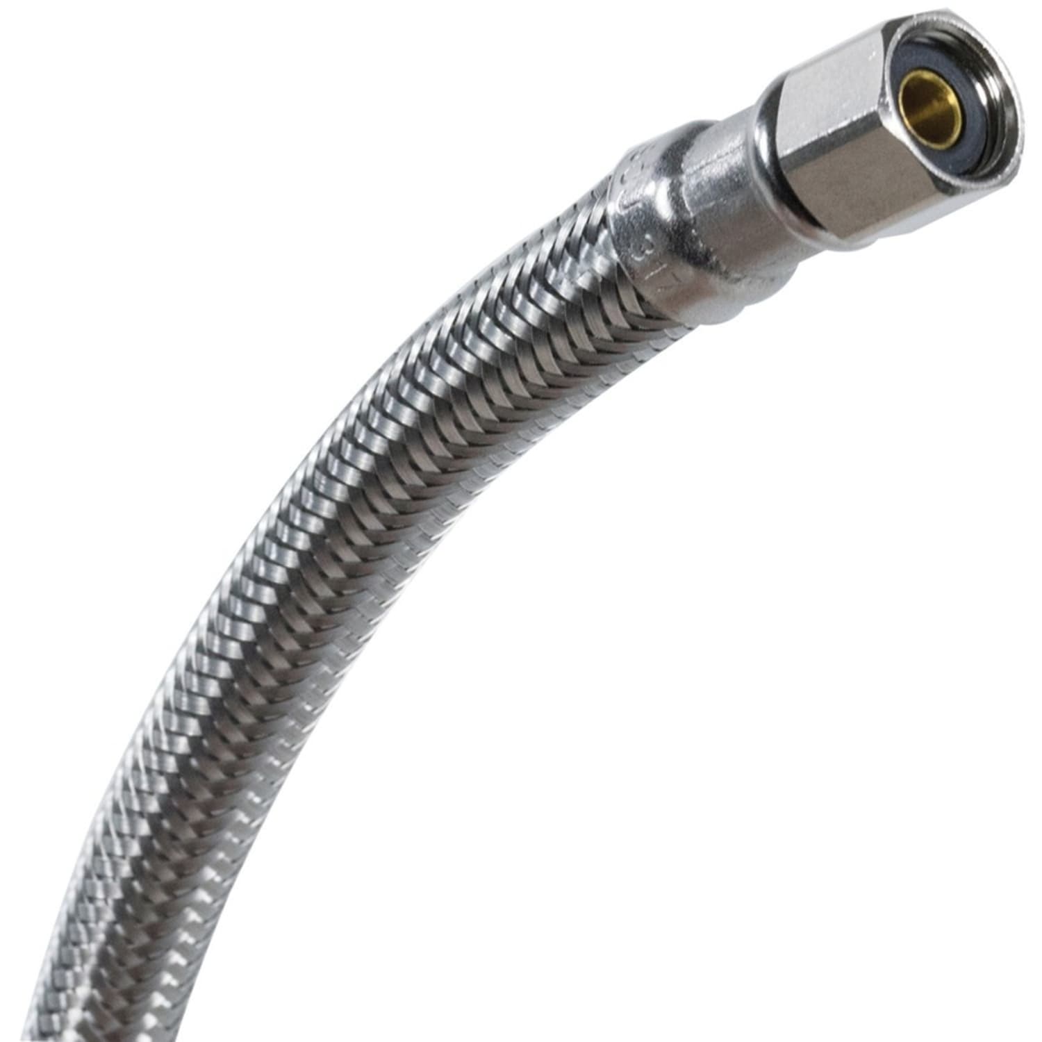 Certified Appliance Accessories Braided Stainless Steel Ice Maker Connector - 48in - Silver, Stainless Steel - Polyester, Polyvinyl Chloride (PVC), Stainless Steel, Brass - Image 4