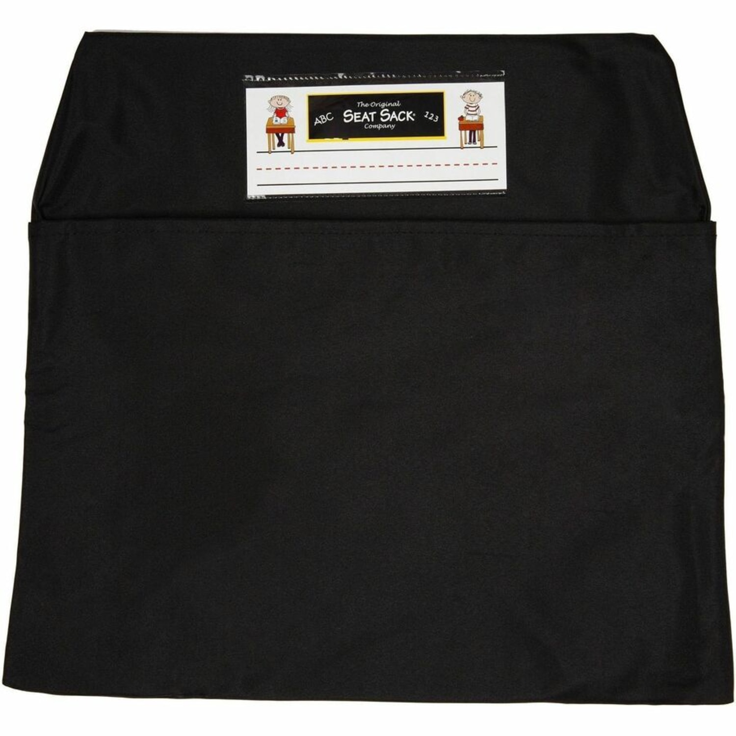 Seat Sack Classroom Pack One-Pocket Seat Sacks, 17inW x 2inD, Black, Poly Cotton, 1 Each, 30117 - Image 3