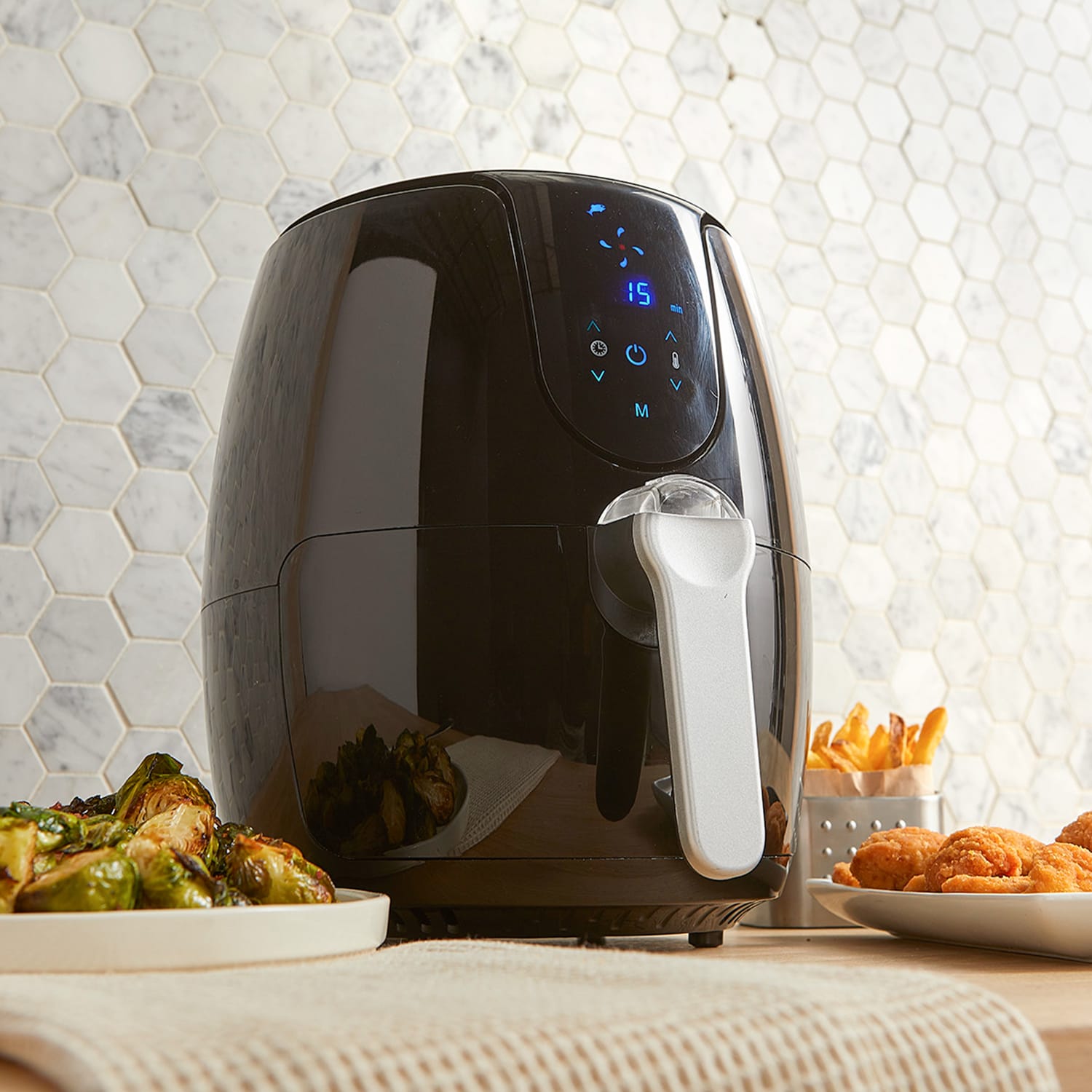 West Bend 3.7-Quart Air Fryer, 10-7/16in x 12-1/2in x 12-7/16in, Black - Image 3