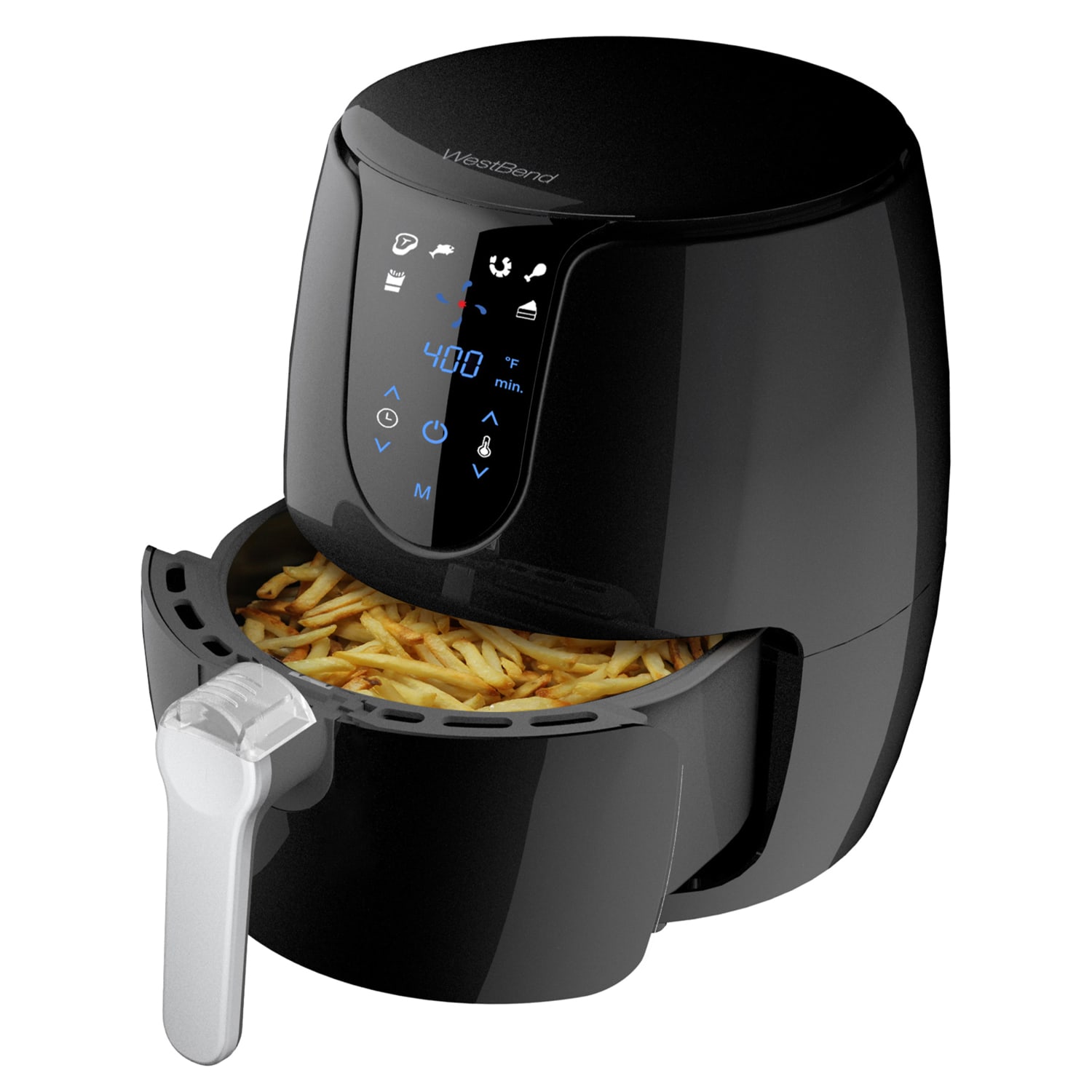 West Bend 3.7-Quart Air Fryer, 10-7/16in x 12-1/2in x 12-7/16in, Black - Image 6