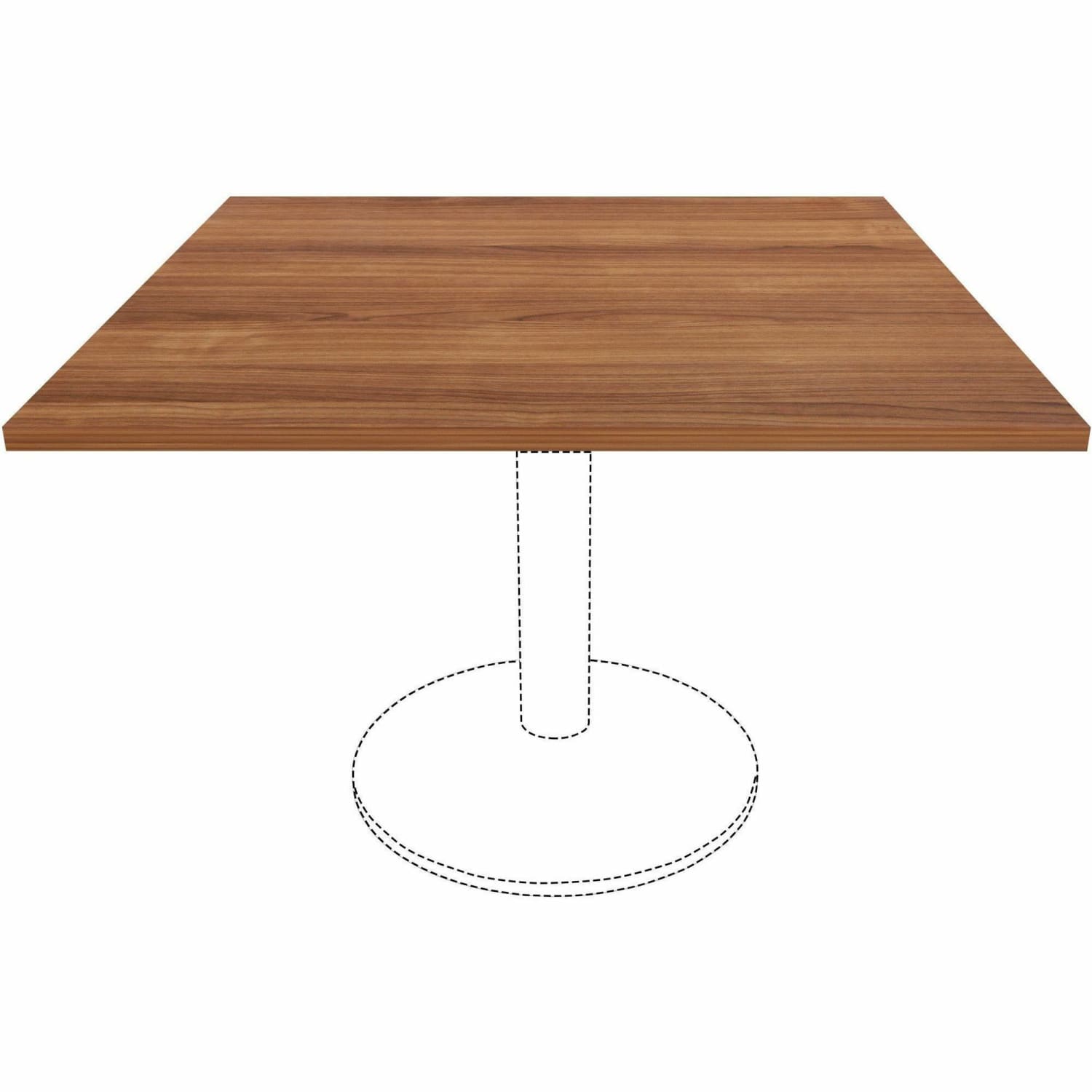 Lorell Hospitality/Conference Tabletop, 42inW x 42inL, Walnut, 69962 - Image 5