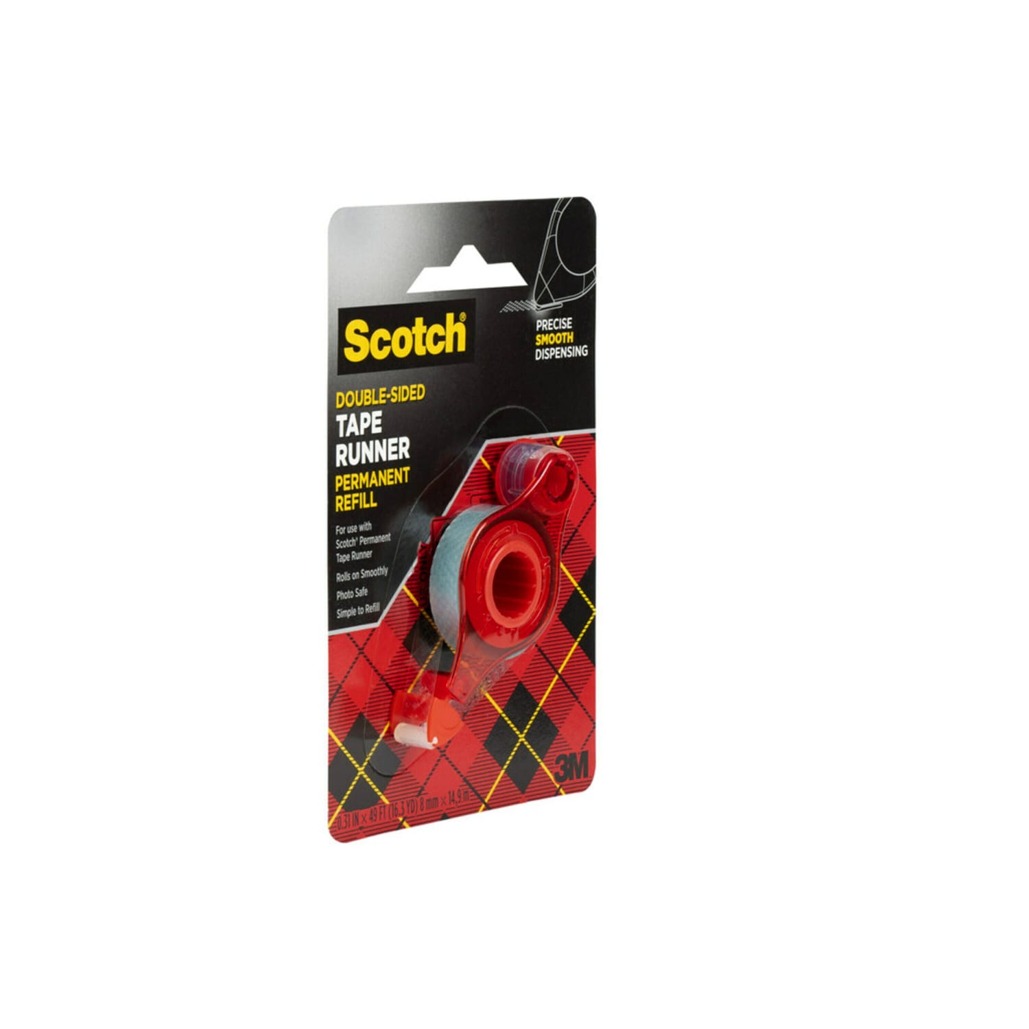 Scotch Double-Sided Tape Runner Permanent Refill, 1/3in x 49ft - Image 5