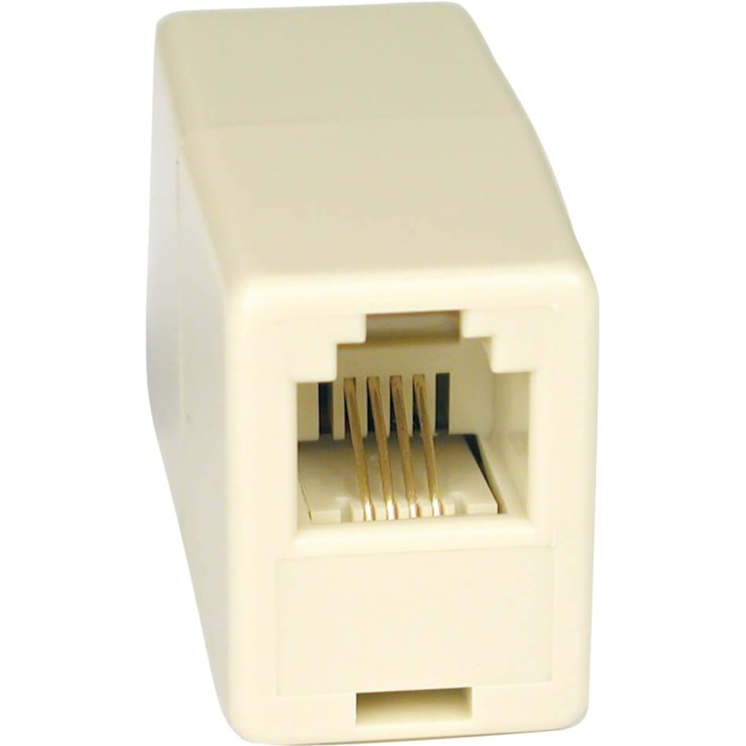 Eaton Tripp Lite Series RJ11 Straight Through Modular In-Line Coupler (F/F) - 1 x RJ-11 Phone - Female - Gold - White - TAA Compliant