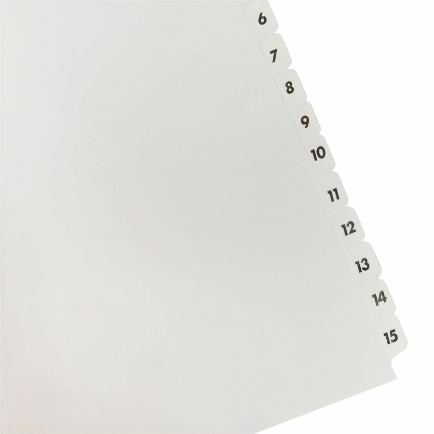 Sparco Quick Index Dividers With Table Of Contents Page, 1-15, White - Image 5