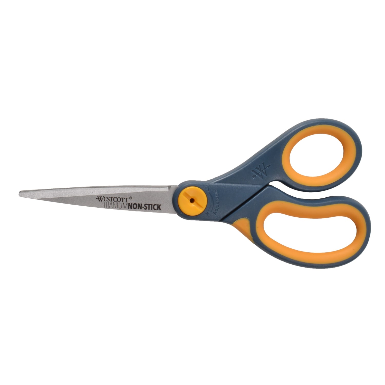Westcott Titanium Bonded Non-Stick Scissors, 8in, Straight, Gray/Yellow - Image 3