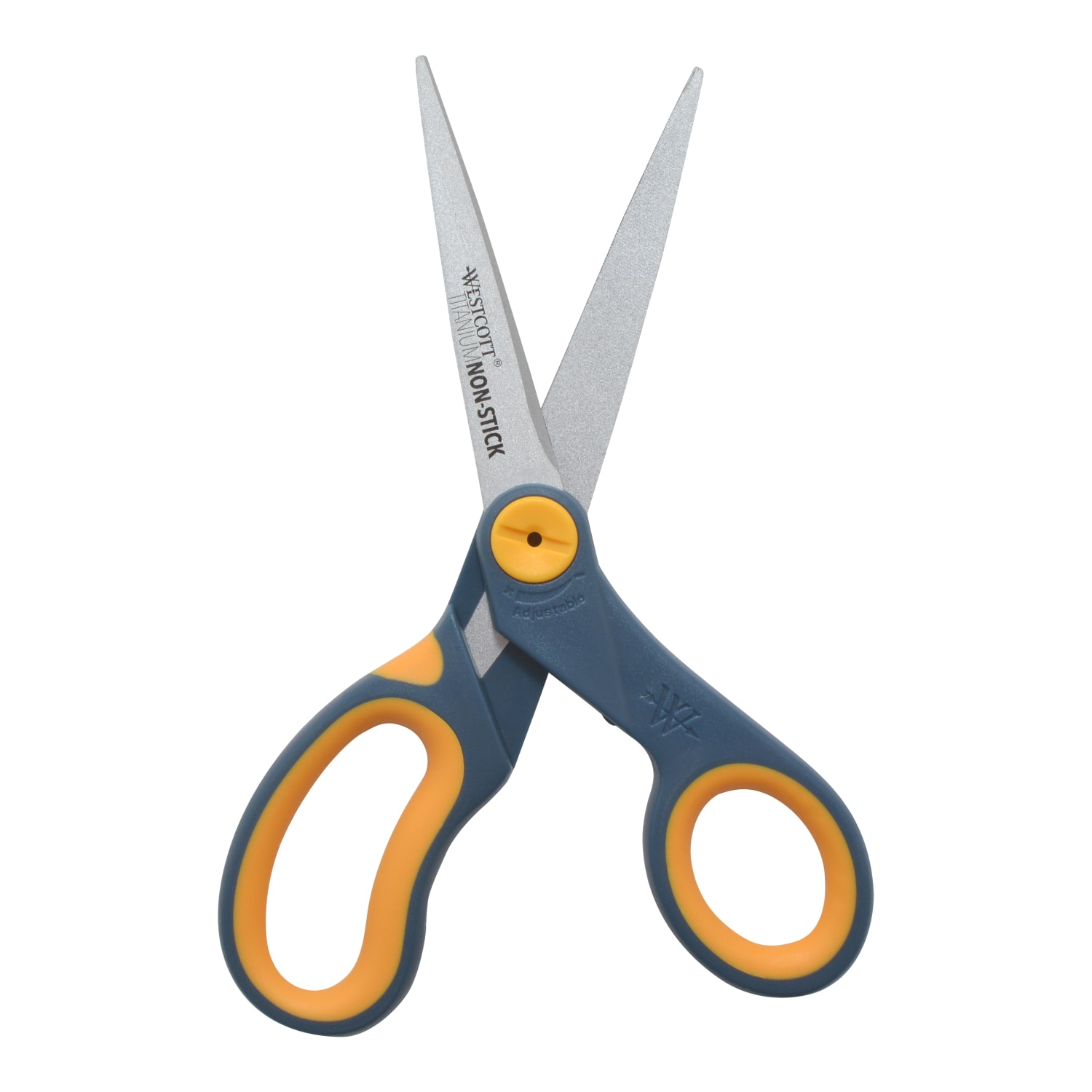 Westcott Titanium Bonded Non-Stick Scissors, 8in, Straight, Gray/Yellow - Image 4