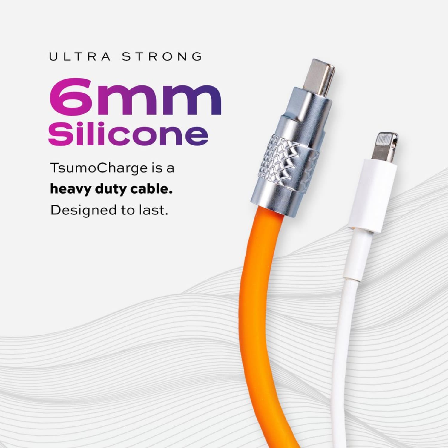 Statik TSumoCharge 27W USB-C To Lightning Charging Cable, Orange, PUP-0126-ORG-CL - Image 6