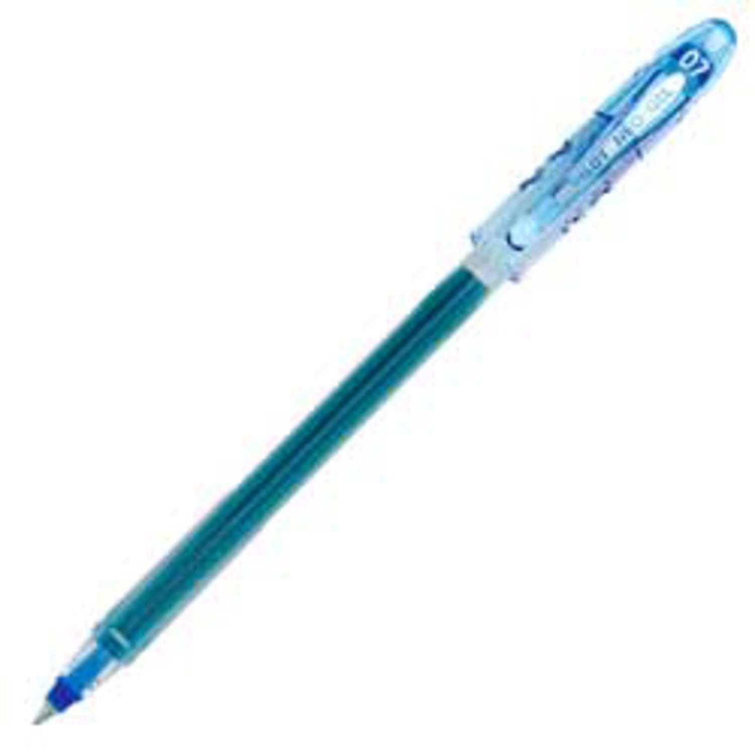 Pilot Neo-Gel Rollerball Pens, Fine Point, 0.7 mm, Clear Barrel, Blue Ink, Pack Of 12 - Image 3