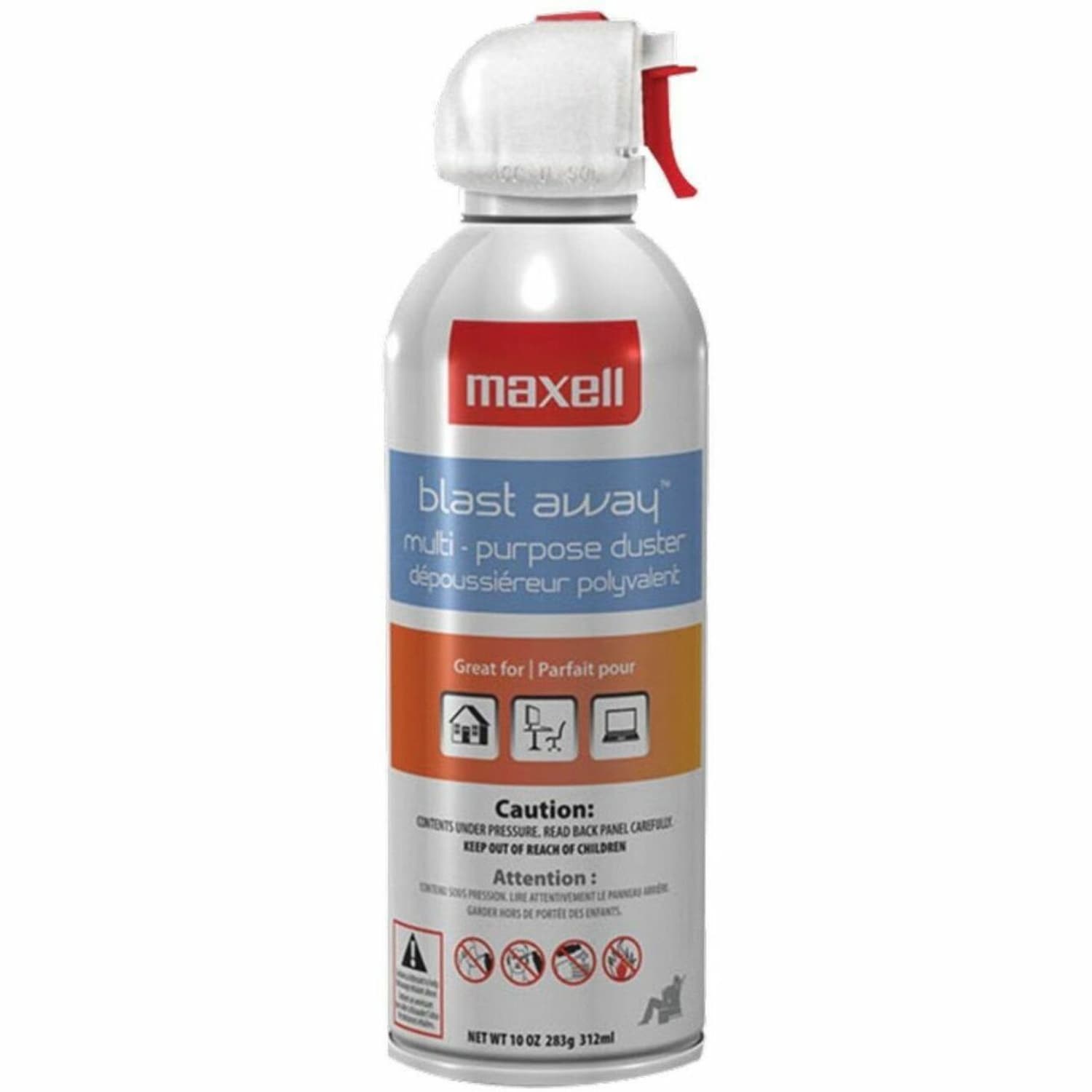 Maxell Blast Away Compressed Gas Duster, 10 Oz