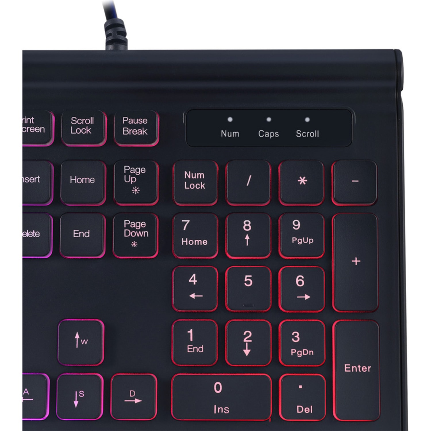 Adesso EasyTouch 137CB Illuminated Gaming Keyboard & Mouse Combo - USB Cable - 104 Key - English (US) - Black - USB Cable Mouse - Optical - 1000 dpi - Black - Compatible with Windows - Image 6