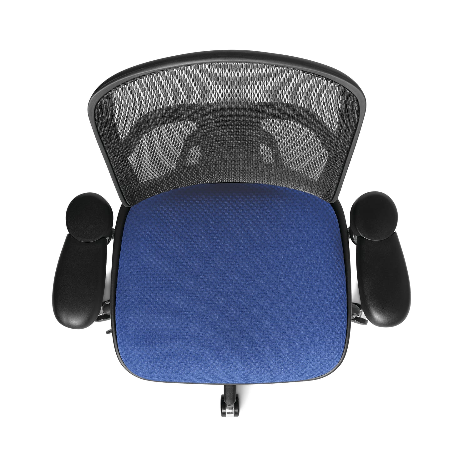 WorkPro Quantum 9000 Series Ergonomic Mesh/Premium Fabric Mid-Back Chair, Black/Royal, BIFMA Compliant - Image 6