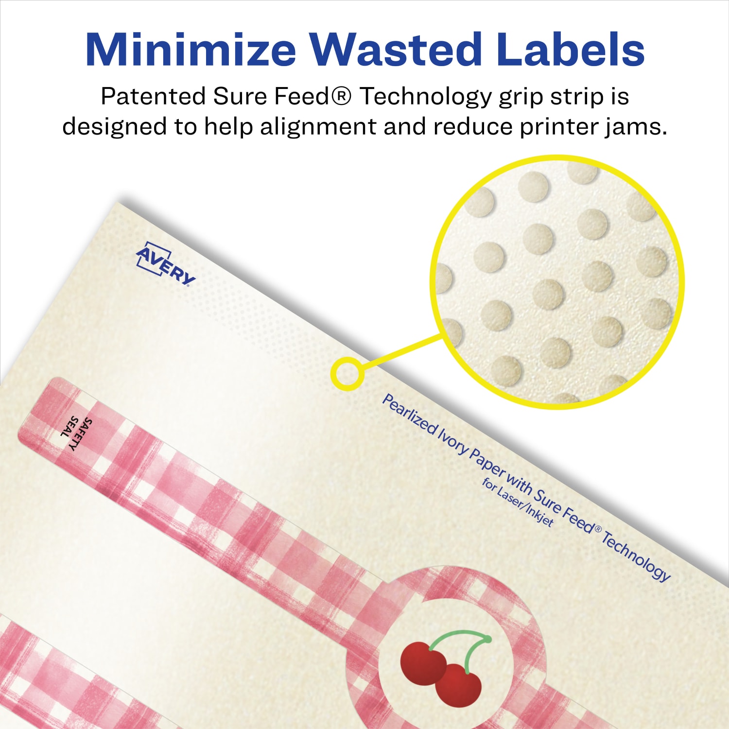Avery Pearlized Permanent Labels With Sure Feed, 94118-PIP100, Cigar, 1-1/2in x 7-3/4in, Ivory, Pack Of 500 Labels - Image 5