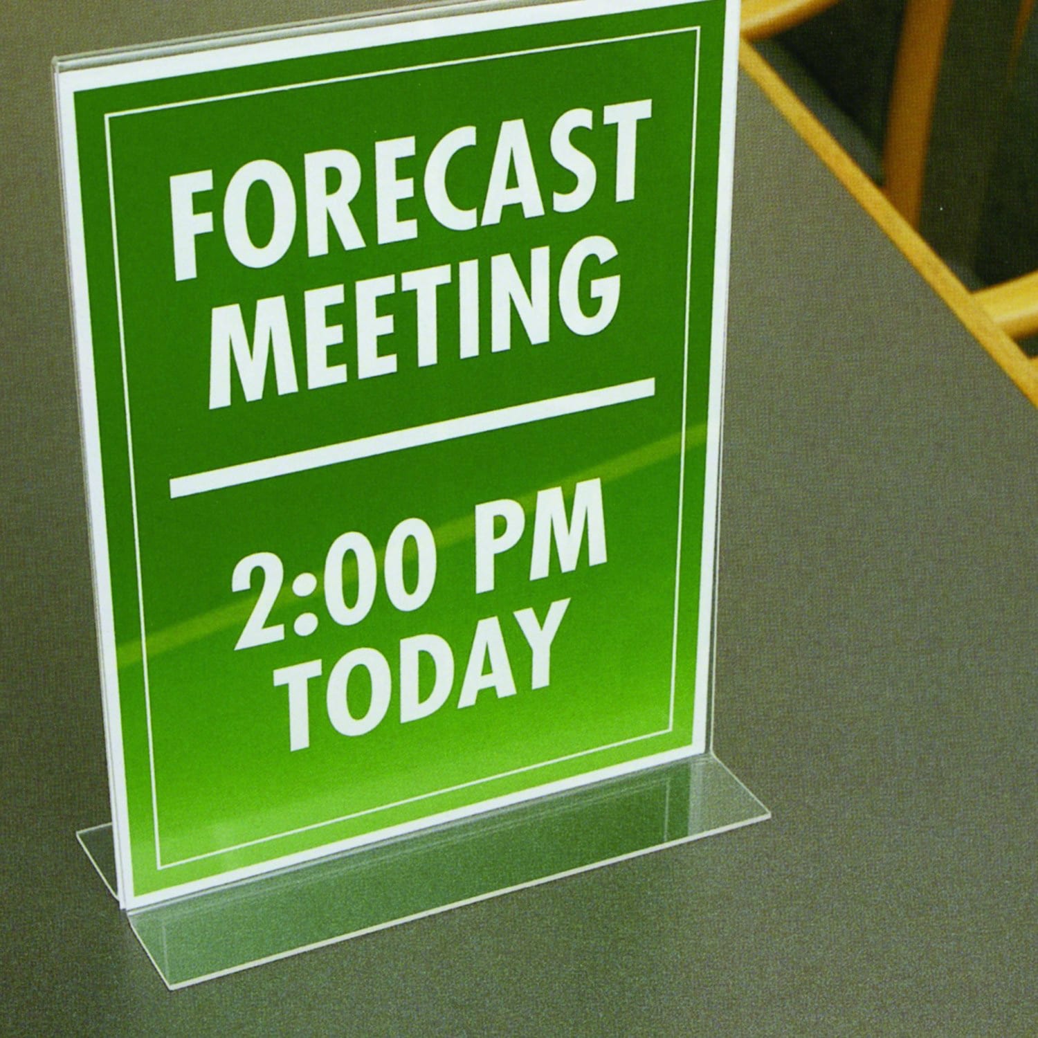 Nu-Dell Double-sided Sign Holder, 8.5inW x 11inH, Rectangular Shape, Double-sided, Self-standing, Acrylic, Clear - Image 3