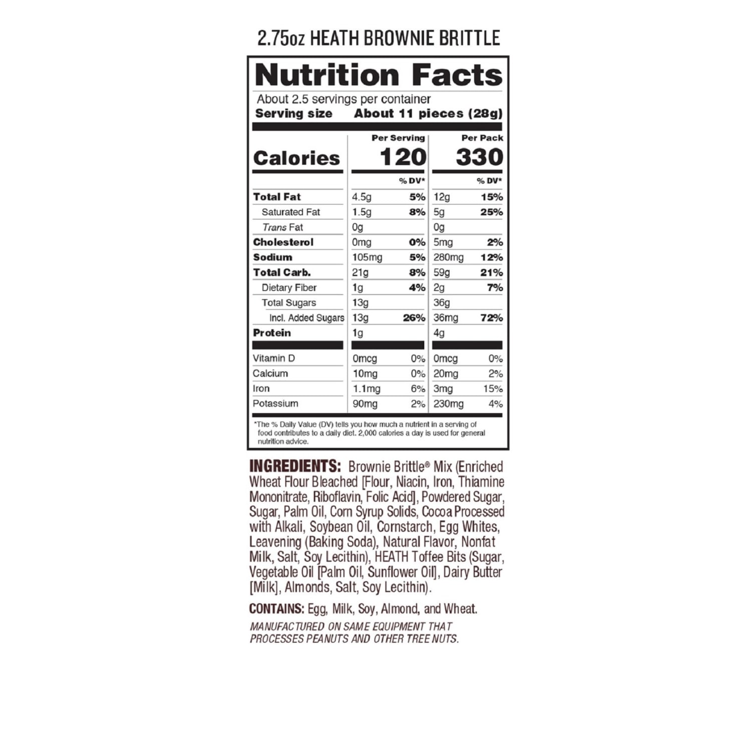 Brownie Brittle, Heath Toffee Crunch, 2.75 Oz, Pack Of 8 Bags - Image 3