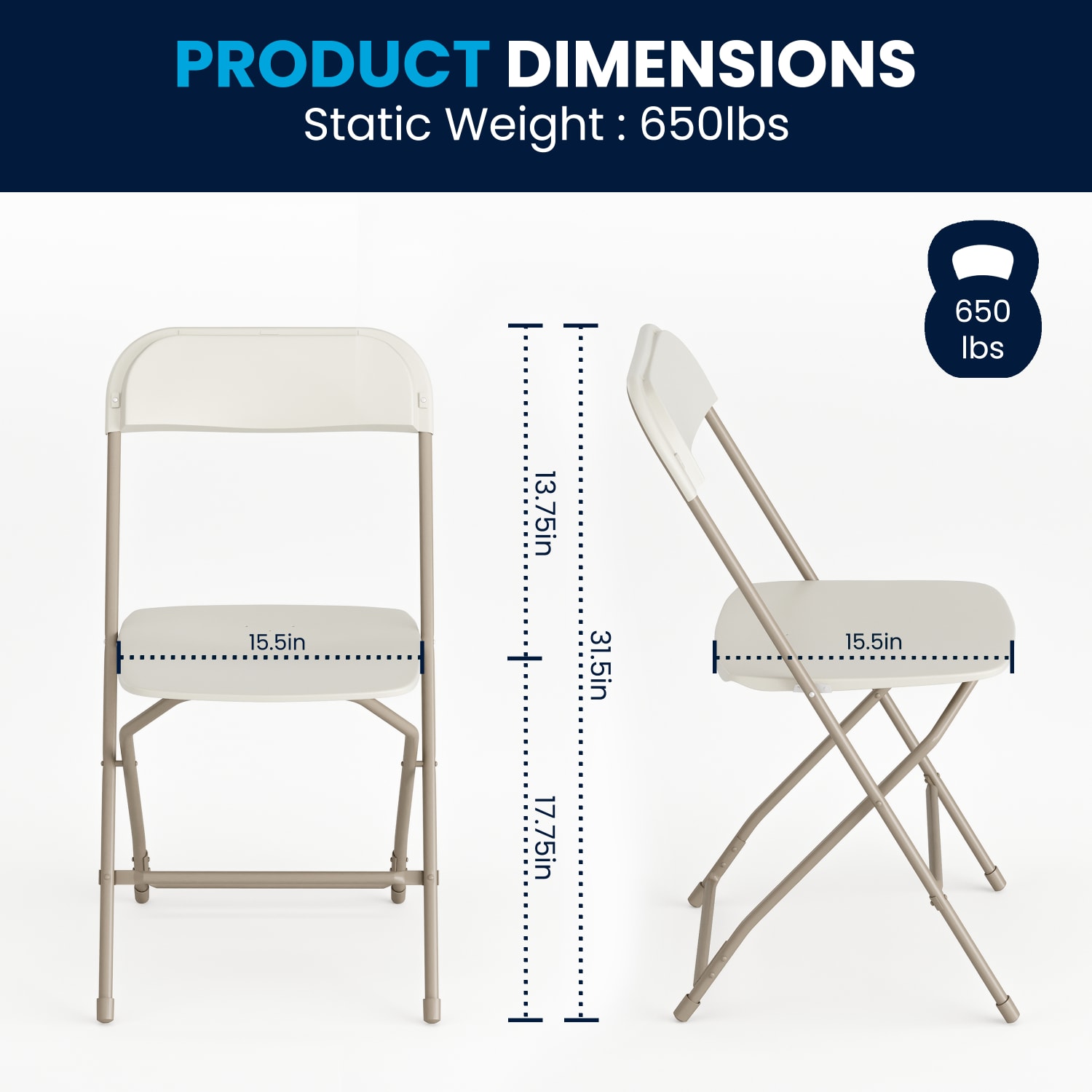 Flash Furniture HERCULES Series Premium Plastic Folding Chairs Beige Set Of 10 Chairs PopularChairscom